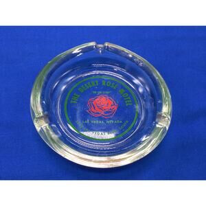 VTG Las Vegas The Desert Rose Motel Collectors Ash Tray Glass